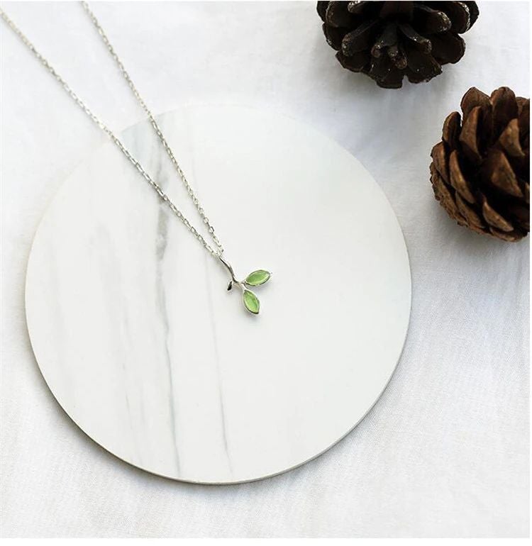 Colar de Folha Moss Prata 925 - Salve o Meio Ambiente - Pérolla Oficial