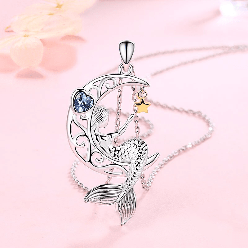 Colar Sereia ao luar Prata 925 com zirconia - Pérolla Oficial